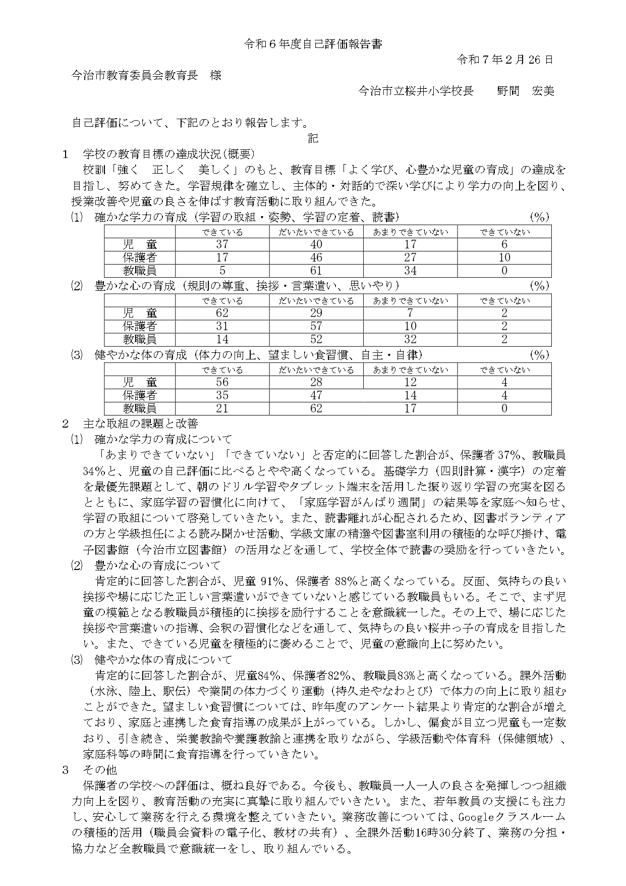 66_桜井小_自己評価報告書
